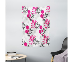 Nostalgic Leaf and Flowers Tapestry