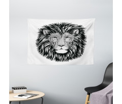 Wild Hipster Lion Glasses Wide Tapestry