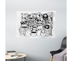 Welcoming Monster Wide Tapestry