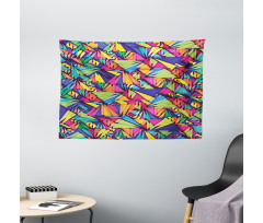 Geometric Triangles Art Wide Tapestry