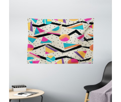 80s Funky Memphis Fashion Wide Tapestry