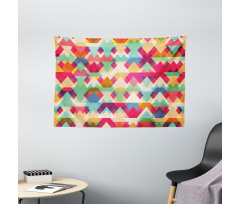 Colorful Triangles Wide Tapestry