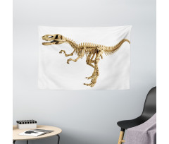 Fossil Dino Skeleton Wide Tapestry