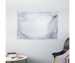 Christmas Frame Swirls Wide Tapestry