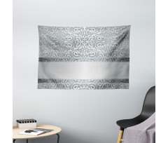 Baroque Damask Curves Wide Tapestry