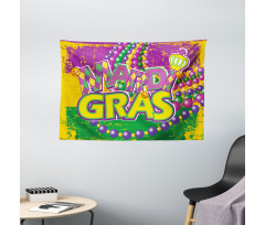 Grunge Beads Letters Wide Tapestry