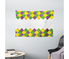 Carnival Colors Grid Wide Tapestry