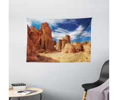 Bizarre Sandstone Cliffs Wide Tapestry