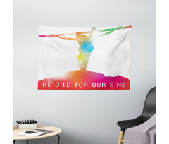 Scenery with a Message Color Wide Tapestry