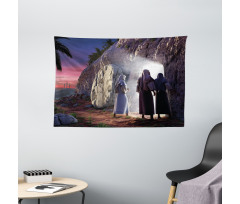Finding Empty Tomb Motif Wide Tapestry