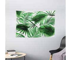 Vivid Leaves Growth Wide Tapestry
