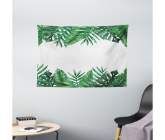 Forest Leaves Frame Wide Tapestry