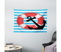 Lifebuoy Anchor Design Wide Tapestry