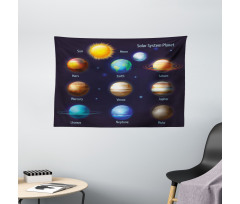 Solar System and Sun Wide Tapestry