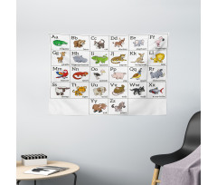 Alphabet Chart Wide Tapestry