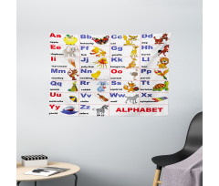 Animal Letters Wide Tapestry