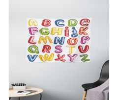 3D Letters ABC Wide Tapestry