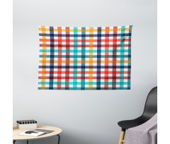 Fresh Summer Gingham Wide Tapestry