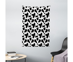 Cow Hide Black Spots Tapestry