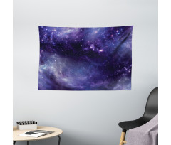 Sky Space Stars Gloomy Wide Tapestry