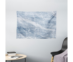 Blue Geography Stone Wide Tapestry