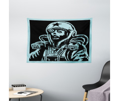 Female Astronaut Wide Tapestry
