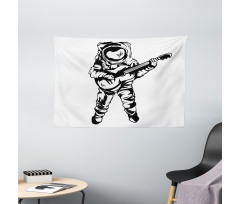 Jamming Space Man Wide Tapestry