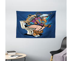 Thinking Man Space Wide Tapestry