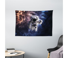 Realistic Space Suit Wide Tapestry
