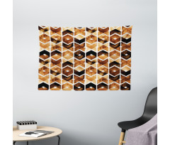 Tribal Chevron Lines Wide Tapestry