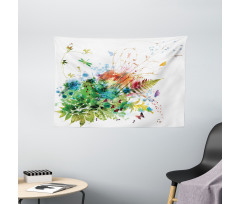 Floral Jungle Summer Wide Tapestry