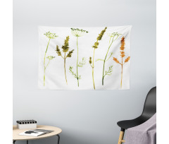 Wild Plants Herbs Wide Tapestry