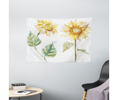 Alluring Sunflowers Wide Tapestry