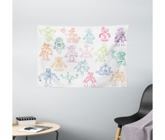 Robots Performing Tasks Wide Tapestry