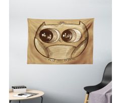 Owl Big Eyes Wide Tapestry