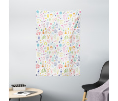 Childlike Drawing Tapestry