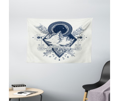 Boho Mountains Arrows Wide Tapestry