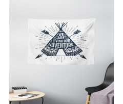 Teepee with Arrows Wide Tapestry