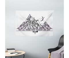 Geometrical Mountains Wide Tapestry
