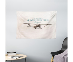 Tropical Summer Plane Wide Tapestry