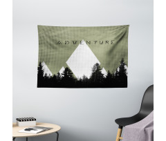 Forest Halftone Style Wide Tapestry