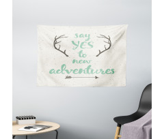 Words Antlers Arrows Wide Tapestry