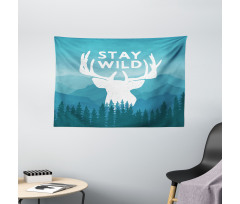Scenic Wild Forest Wide Tapestry