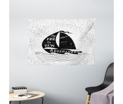 Small Boat Maritime Wide Tapestry