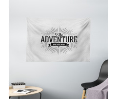 Retro Vintage Words Wide Tapestry