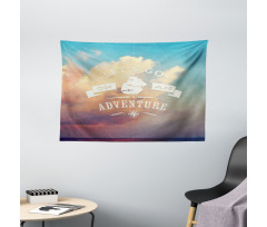 Lets Go on Clear Sky Wide Tapestry