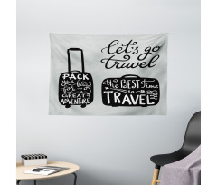 Pack the Bags Travel Wide Tapestry