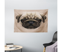 Pet Animal Art Design Dog Wide Tapestry