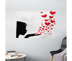 Girl Silhouette Wide Tapestry