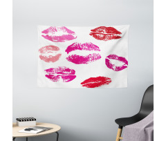 Grunge Looking Lipstick Wide Tapestry